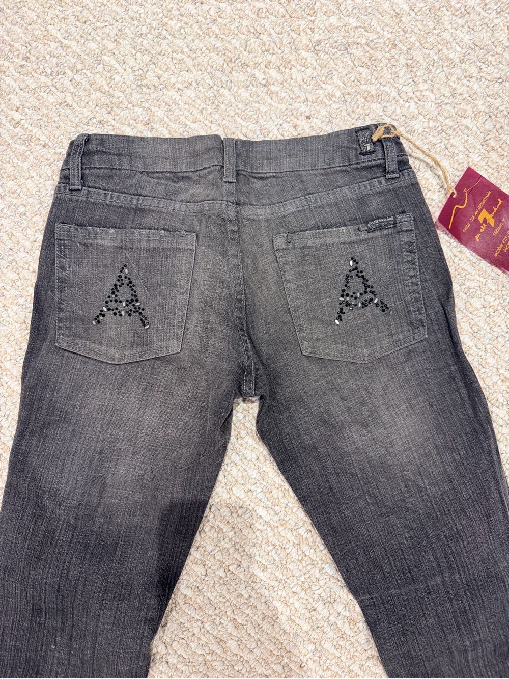 Seven7 Low Rise Bootcut Jeans Crystal A Pocket Size 28